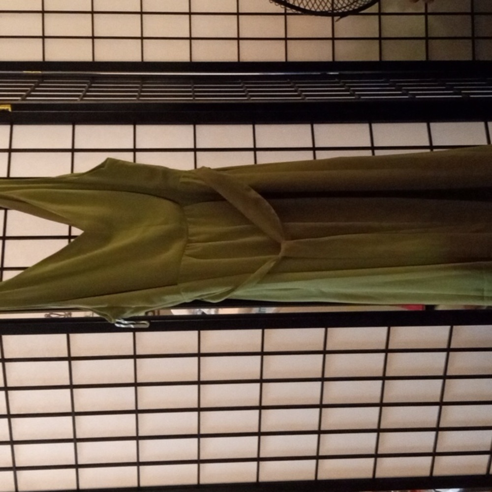 Beautiful Lane Bryant avocado green chiffon dress size 22w nwot